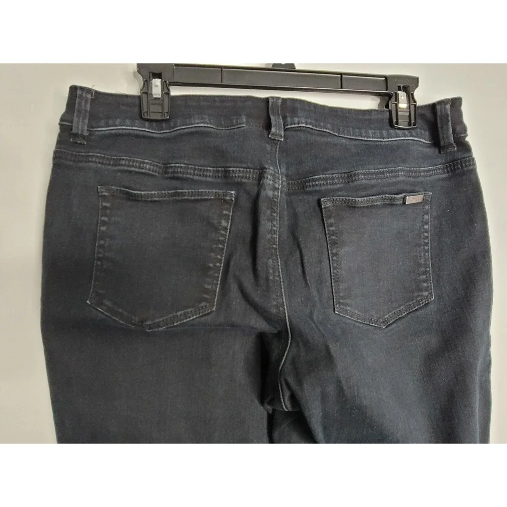Chicos Womens Size 1.5 US 10 So Slimming Jeans‎ Black Denim Ankle Regular